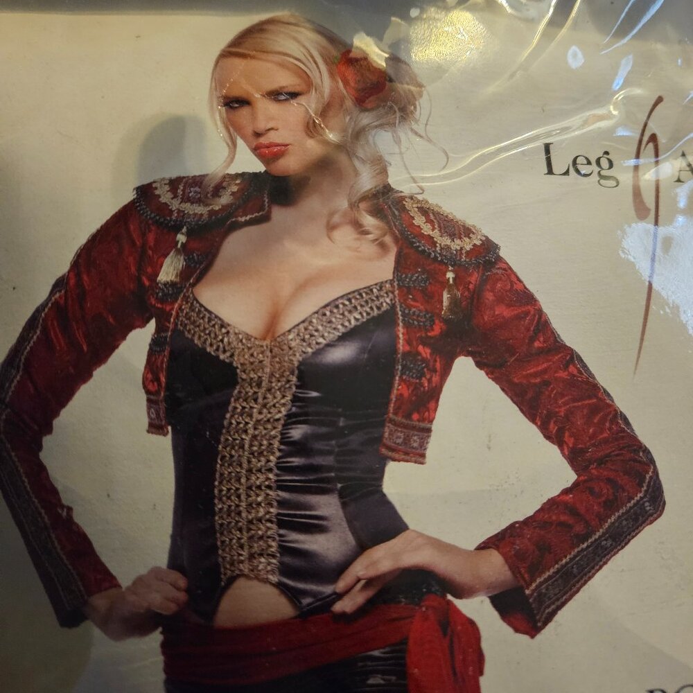 NEW Medium ONLY MATADOR Day of Dead MED BOLERO PANTS BUSTIER Halloween costume